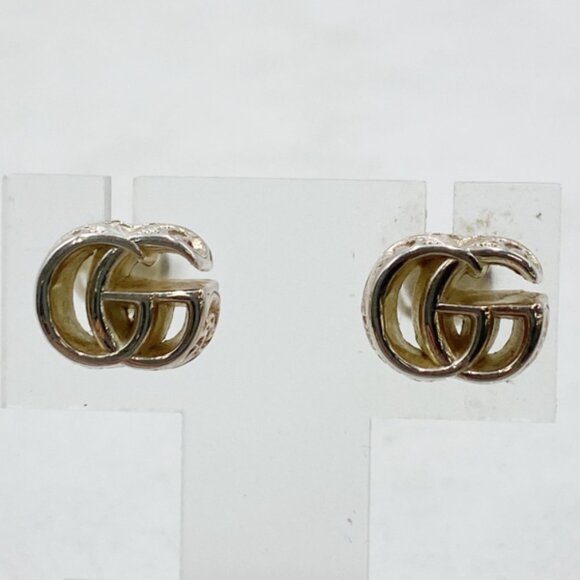 GG Marmont Sterling Silver Stud Earrings - Picture 1 of 5